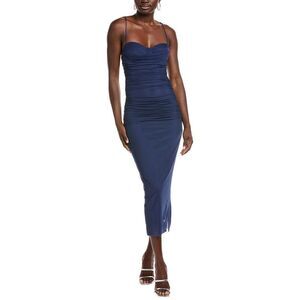 Maison Maar Womens  Midi Dress, Blue
